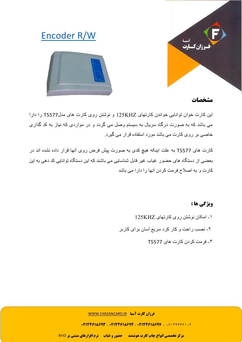 انکدر کارت 125RO
