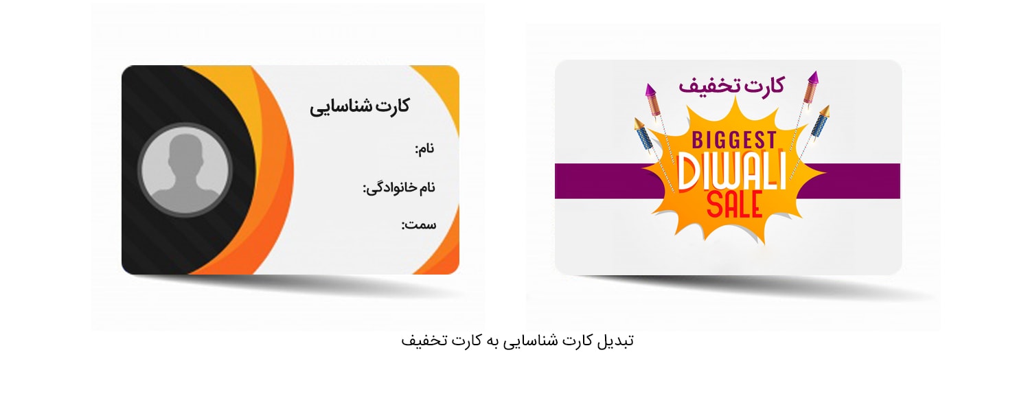 کارت شناسایی به کارت تخفیف