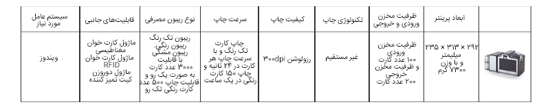 جدول مقایسه